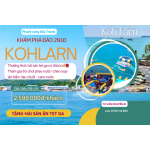 Combo Đảo KOH LARN - Trải Nghiệm Trò Chơi Biển Thương thức Hải Sản Tẹt Ga 2N1Đ 