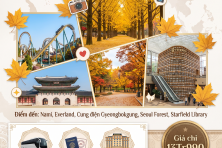 MÙA THU SEOUL - LOTTE WORLD - ĐẢO NAMI - THƯ VIỆN - BAY SUN PHÚ QUỐC