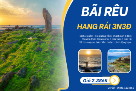 Cổ Thạch Bãi Rêu Ninh Chữ Biển Bãi Cóc Hang Rái Đồng Cừu An Hòa Đồi Cát Nam Cương 3N3Đ