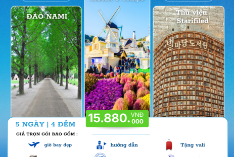 DU LỊCH MÙA HÈ HÀN QUỐC ĐẢO NAMI - CÔNG VIÊN EVERLAND