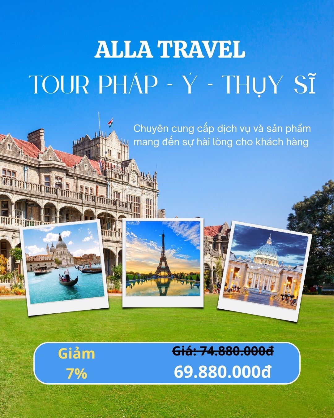 Lịch trình Tour Pháp - Ý - Thụy Sĩ bao nhiêu ngày là hoàn hảo nhất luôn là câu hỏi chiến lược được các tín đồ đam mê xê dịch tìm kiếm hàng đầu khi lên kế hoạch chinh phục cung đường vàng Tây Âu lãng mạn
