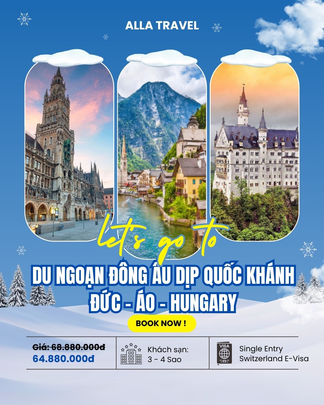 Du ngoạn Đông Âu dịp Quốc khánh: Khám phá vẻ đẹp Đức - Áo - Hungary luôn là một trong những hành trình lữ hành mang lại nhiều xúc cảm đặc biệt nhất cho du khách Việt Nam khi