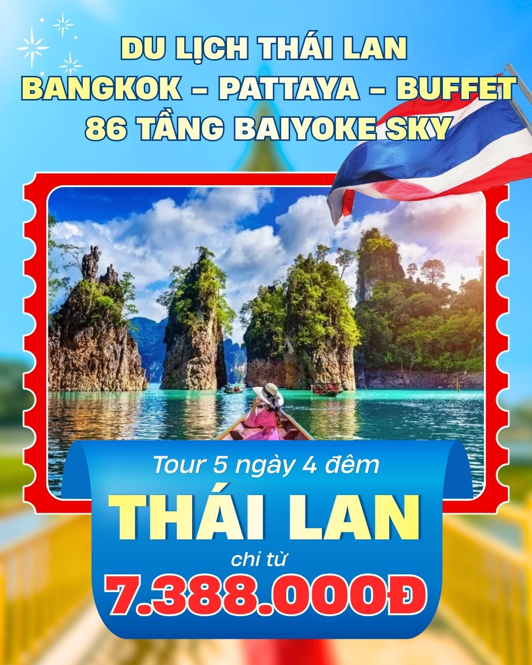 Được mệnh danh là thiên đường du lịch của Đông Nam Á, Thái Lan không chỉ thu hút du khách bởi những ngôi chùa cổ kính nguy nga, các trung tâm thương mại sầm uất mà còn bởi chi phí dịch vụ vô cùng hợp lý, khoảng cách địa lý gần và nền ẩm thực đường phố bùng nổ vị giác.